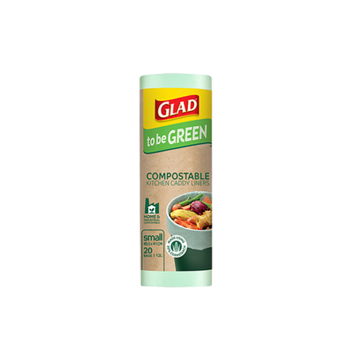 Glad to be Green® Compostable Kitchen Caddy Liners Small 20pk