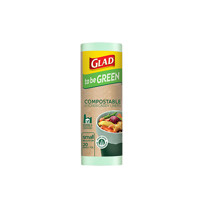 Glad to be Green® Compostable Kitchen Caddy Liners Small 20pk