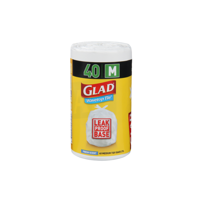 Glad® Wavetop Tie® Bags Medium 40pk