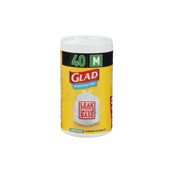 Glad® Wavetop Tie® Bags Medium 40pk