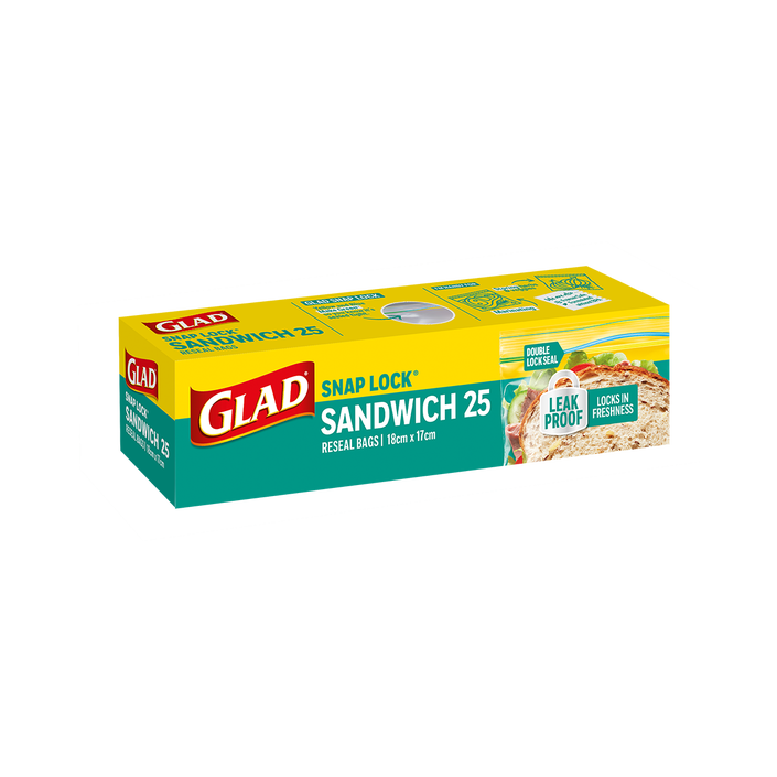 Glad® Snap Lock® Reseal Bags – Sandwich 25pk