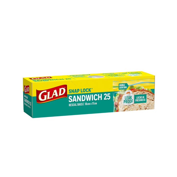 Glad® Snap Lock® Reseal Bags – Sandwich 25pk
