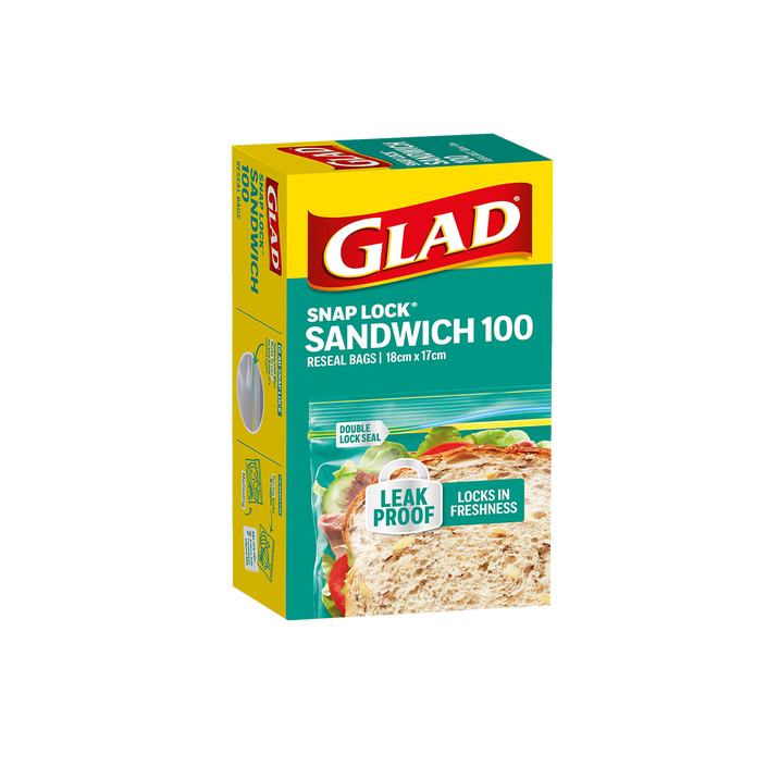 Glad® Snap Lock® Reseal Bags – Sandwich 100pk