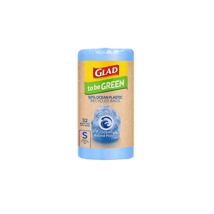 Glad to be Green 50% Ocean Bound Plastic Recycled Kitchen Tidy Bags Small 32pk