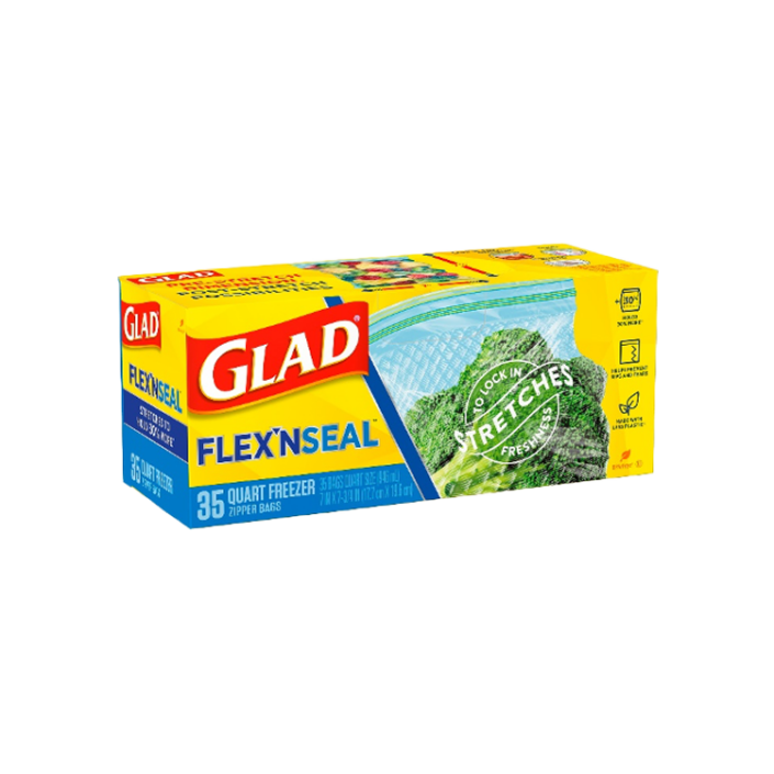 Glad Flex’N Seal Freezer Bags Quart 35pk