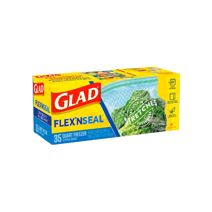 Glad Flex’N Seal Freezer Bags Quart 35pk