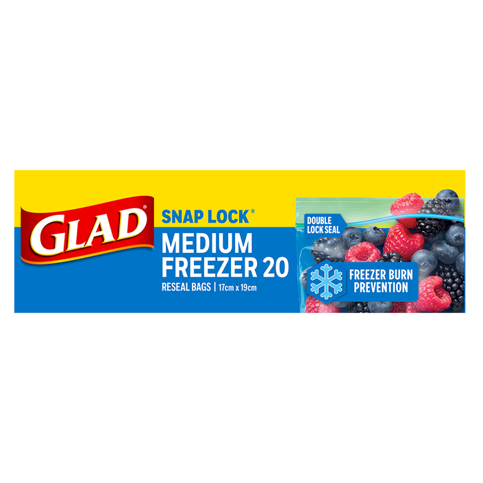 Glad® Snap Lock® Freezer Reseal Bags – Medium