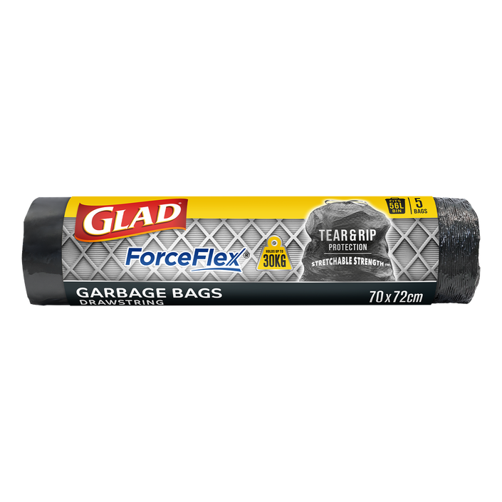 Glad®ForceFlex Garbage Bags – 56L 5pk